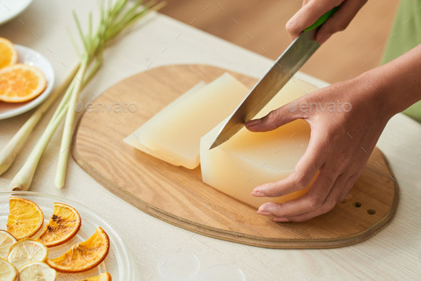 Woman Making Organic Soap