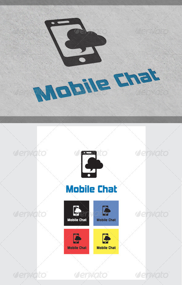 Mobile Chat Logo Templates - Objects Logo Templates