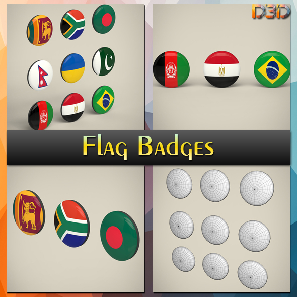 Flag Badges - 3Docean 33519955