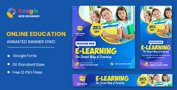 Education Online HTML5 Banner Ads GWD