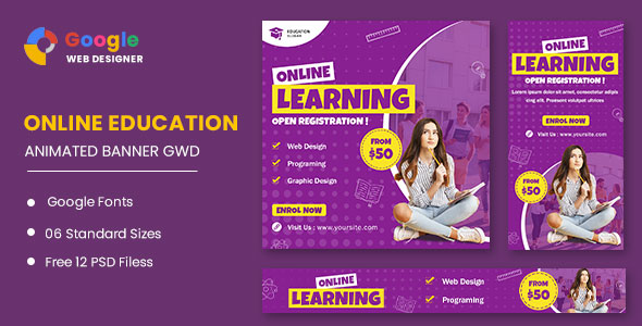 Online Learing HTML5 Banner Ads GWD