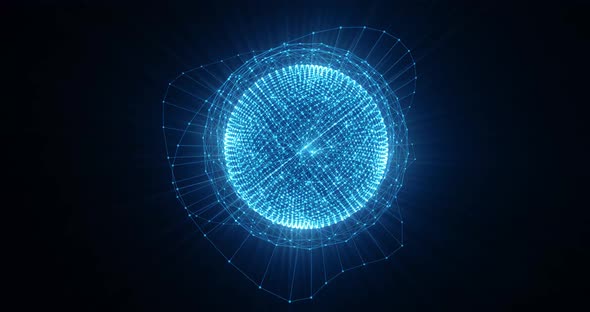 Global network world map digital artificial intelligence Ai technology Data cloud 5G blue alt