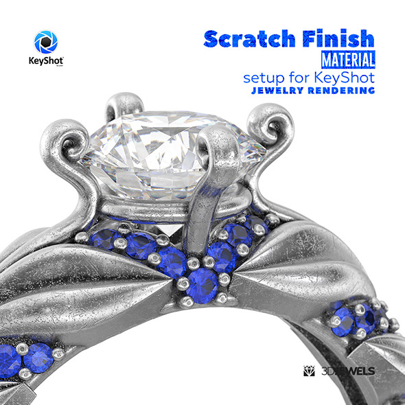 Scratch Finish Gold Material Setup for KeyShot Jewelry Rendering