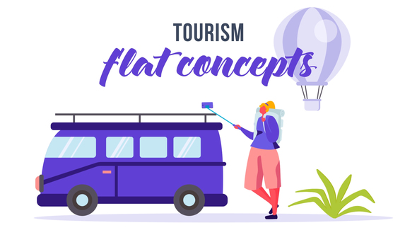 Tourism - Flat Concept