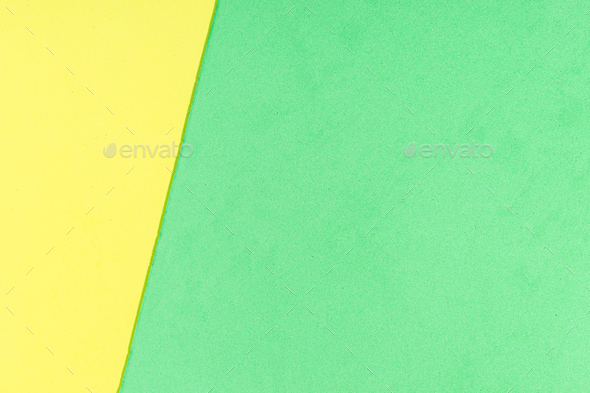 Yellow and green foam sheet with diagonal texture background