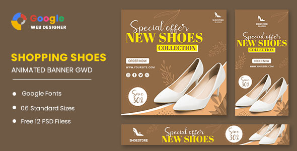 Women's Shoes HTML5 Banner Ads GWD