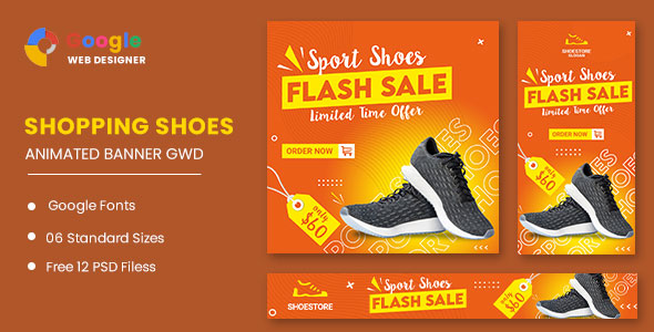 Shoes HTML5 Banner Ads GWD