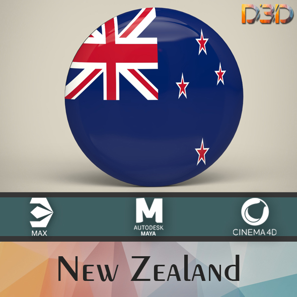 New Zealand Badge - 3Docean 33554158