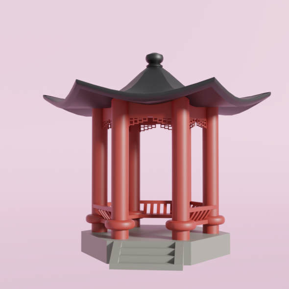 Chinese Pavilion 3D - 3Docean 33566483