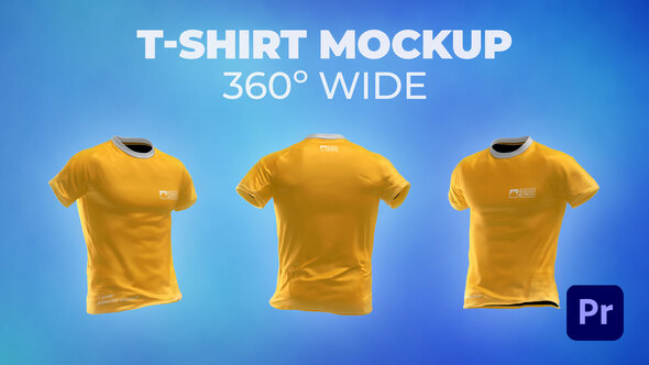 T-shirt 360º Wide Mockup Template - Animated Mockup PREMIERE