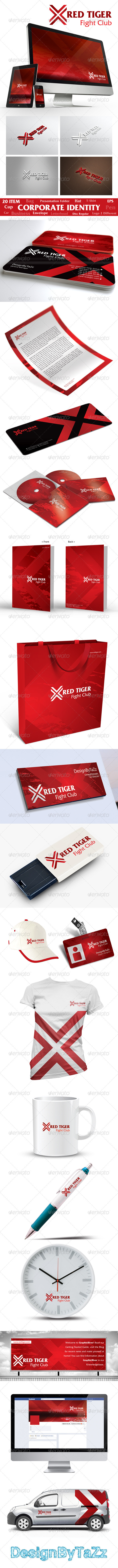 Red Tiger Corporate Identity Package - Stationery Print Templates