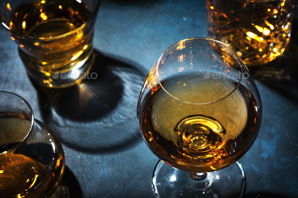 Strong alcohol drinks, hard liquors, spirits and distillates