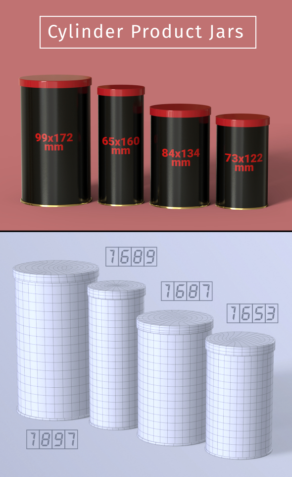 Cylinder Product Jars - 3Docean 33596912
