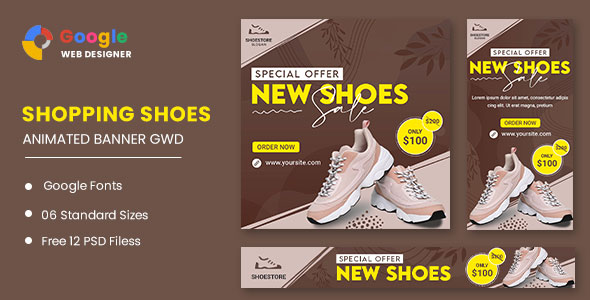 Shoes Products HTML5 Banner Ads GWD