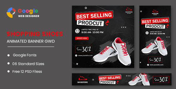 Shoes Sale HTML5 Banner Ads GWD