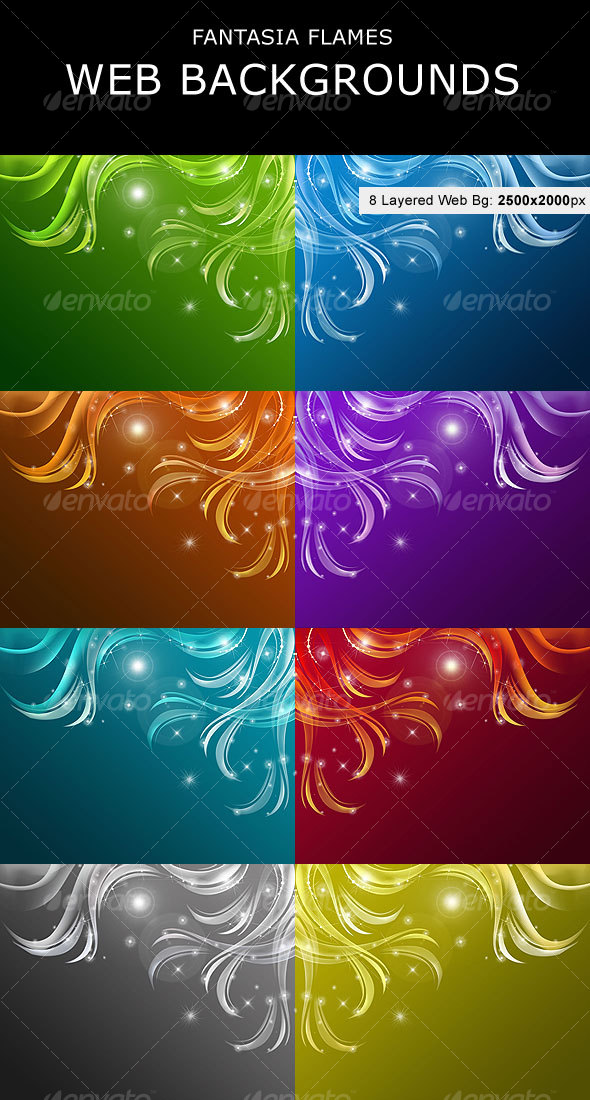 Fantasia Flames Web Backgrounds - Backgrounds Graphics