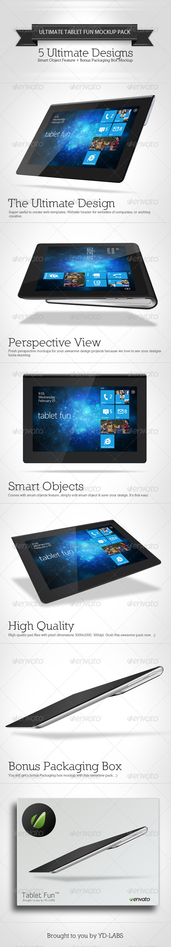 Tablet Fun Mockup Pack - Mobile Displays