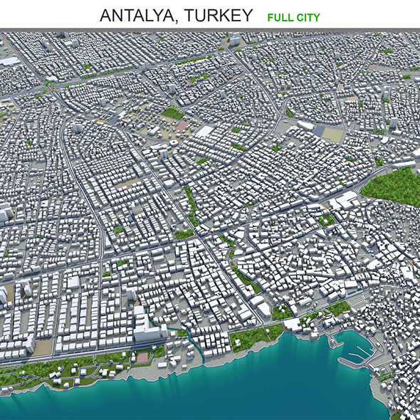 Antalya city Turkey - 3Docean 33602687