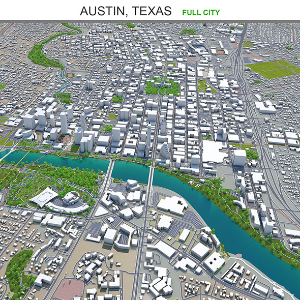 Austin city Texas - 3Docean 33602999