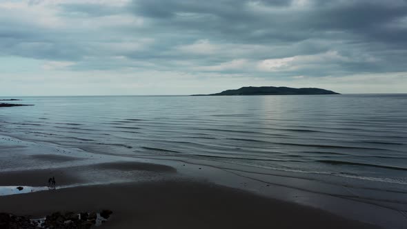Cloudy evening  Donabate beach in summer, alt