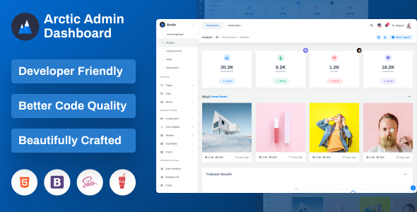 Excellent Arctic - Bootstrap Admin Dashboard Template