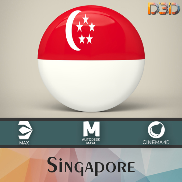 Singapore Badge - 3Docean 33610619
