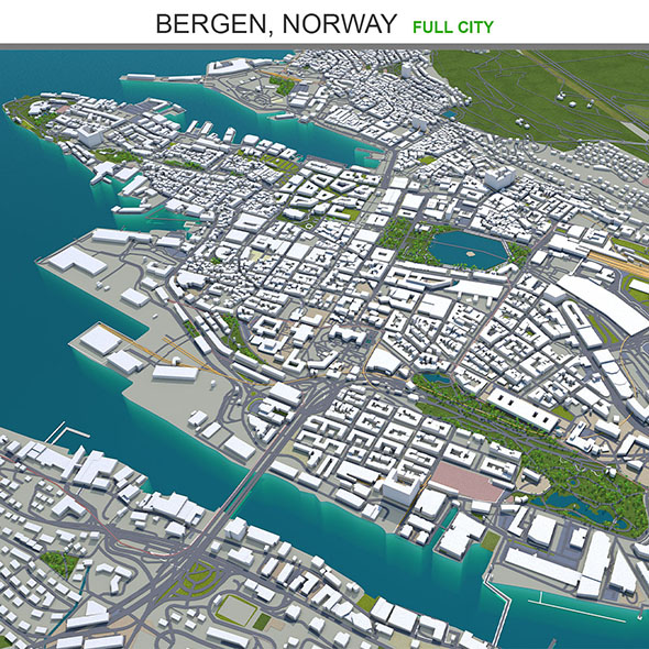 Bergen city Norway - 3Docean 33610632