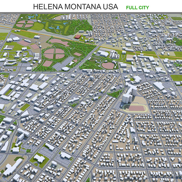 Helena city Montana - 3Docean 33611842