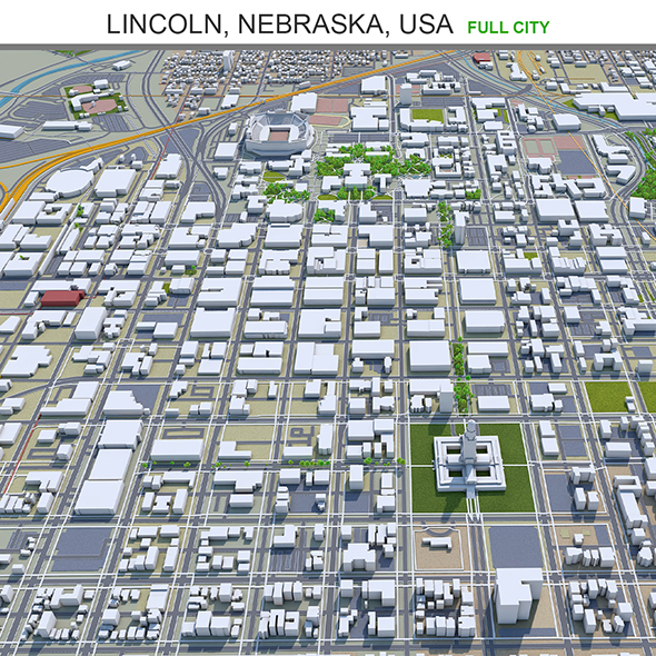 Lincoln city Nebraska - 3Docean 33622079