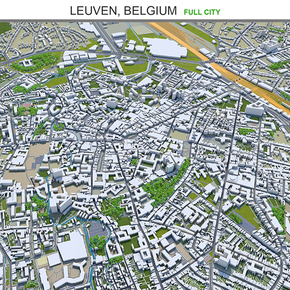 Leuven city Belgium - 3Docean 33622120