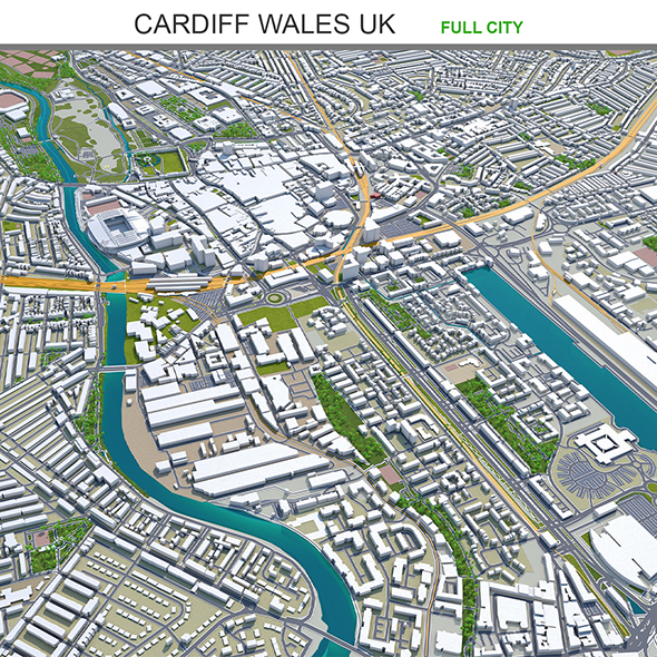 Cardiff city Wales - 3Docean 33622276
