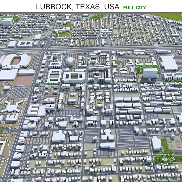 Lubbock city Texas - 3Docean 33622668