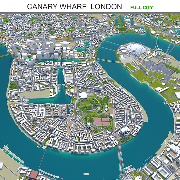 Canary Wharf city - 3Docean 33622695
