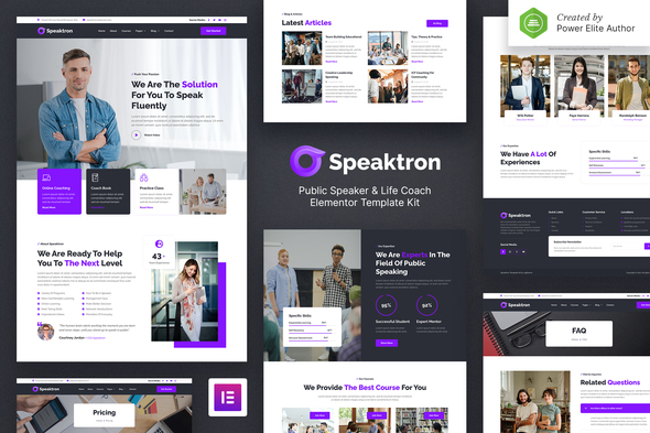 Speaktron – Public Speaker & Life Coach Elementor Template Kit
