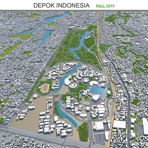 Depok city Indonesia - 3Docean 33624114