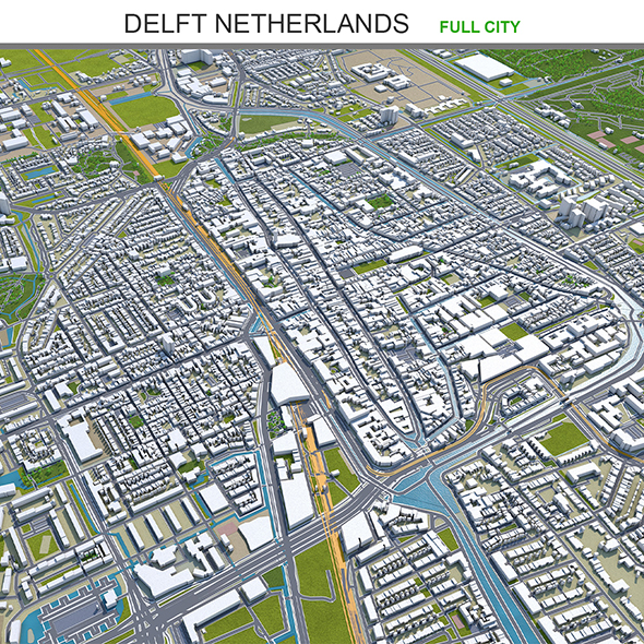 Delft city Netherlands - 3Docean 33624409