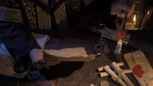 Historical document and seal. alt