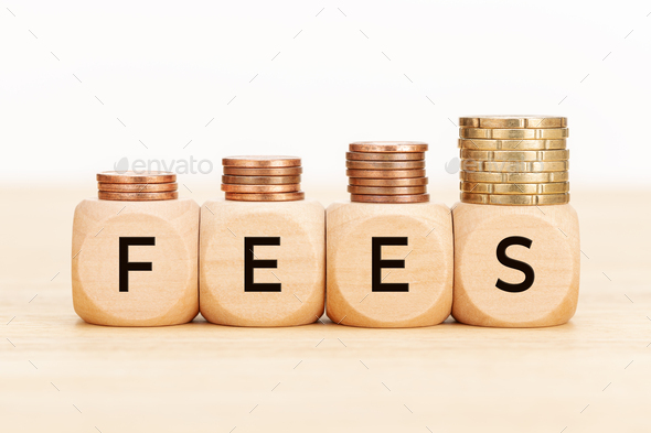 Fees word on Wooden blocks - Stock Photo - Images