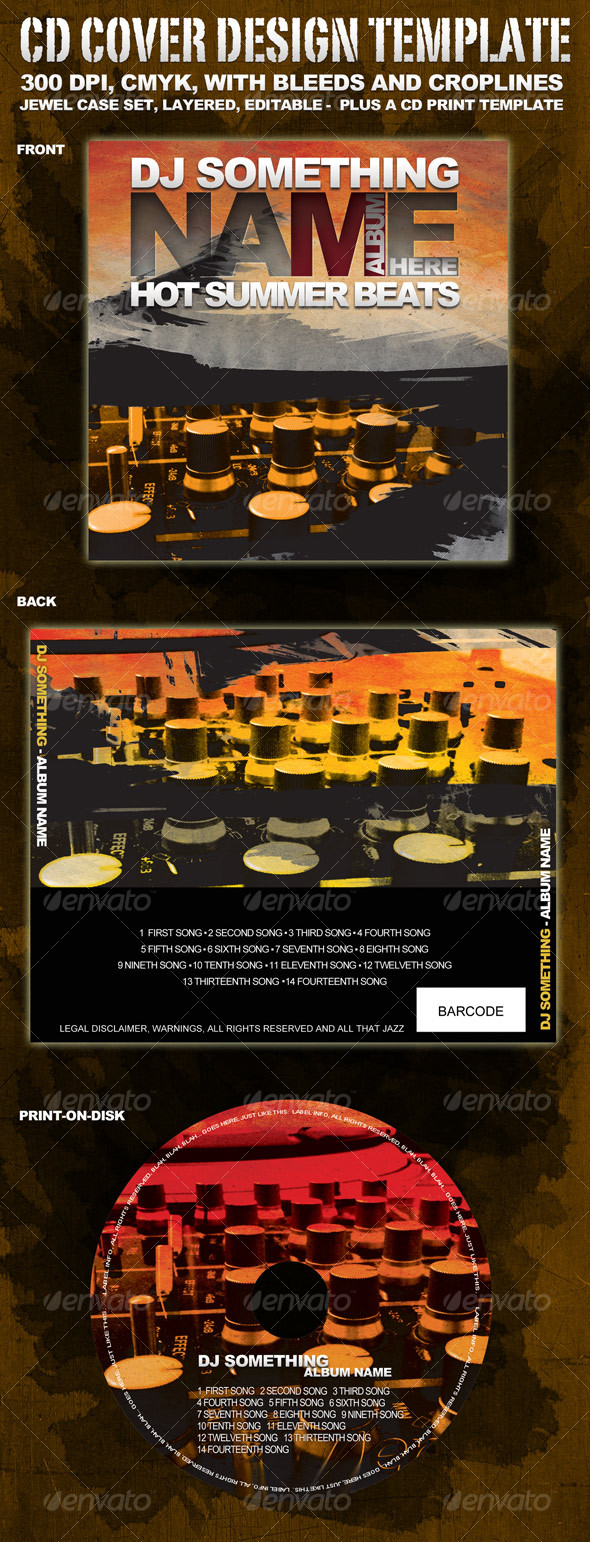 CD Cover Template - CD & DVD Artwork Print Templates