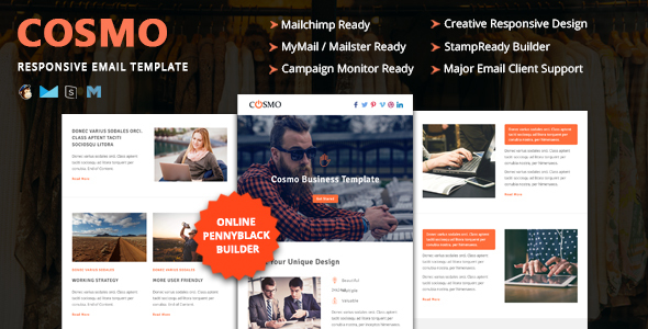 Cosmo - Multipurpose Responsive Email Template + Stampready Builder