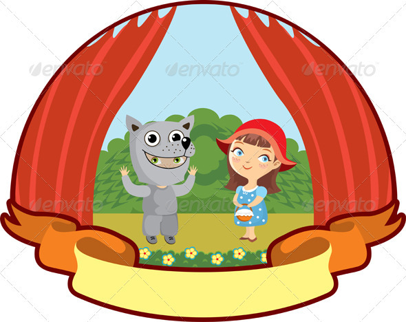 Little Red Riding Hood Children Theater - Characters Vectors