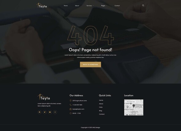 Tayla - Tailor Service Elementor Template Kit
