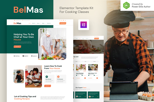 BelMas – Online Cooking Class & Workshop Elementor Template Kit
