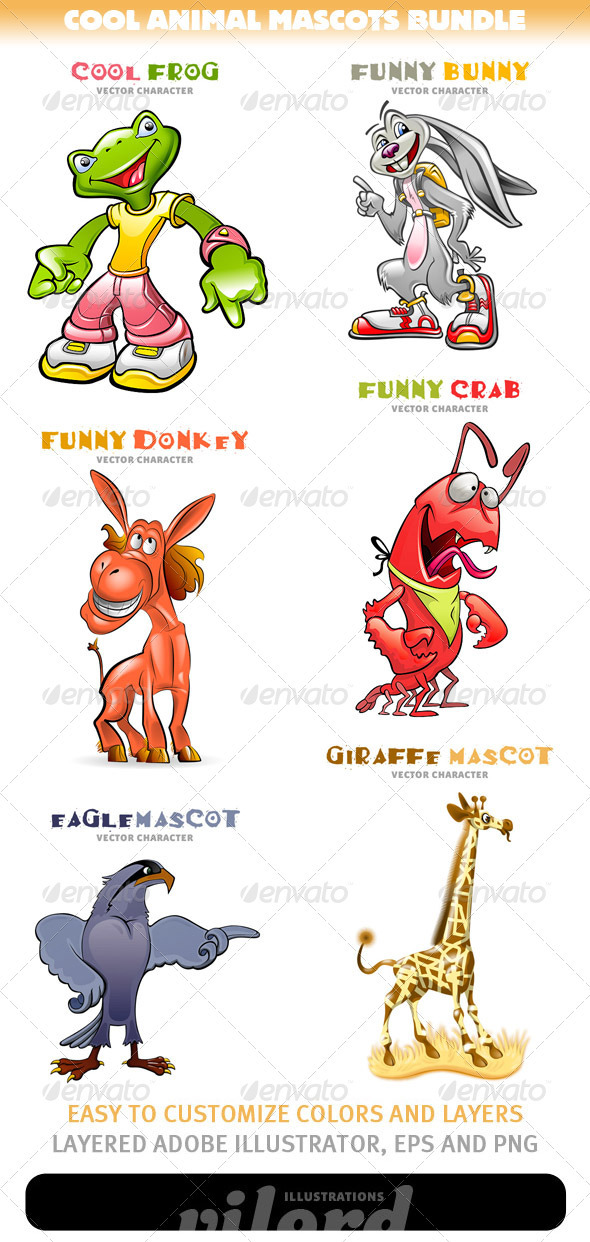 Animal Mascots Bundle - Animals Characters