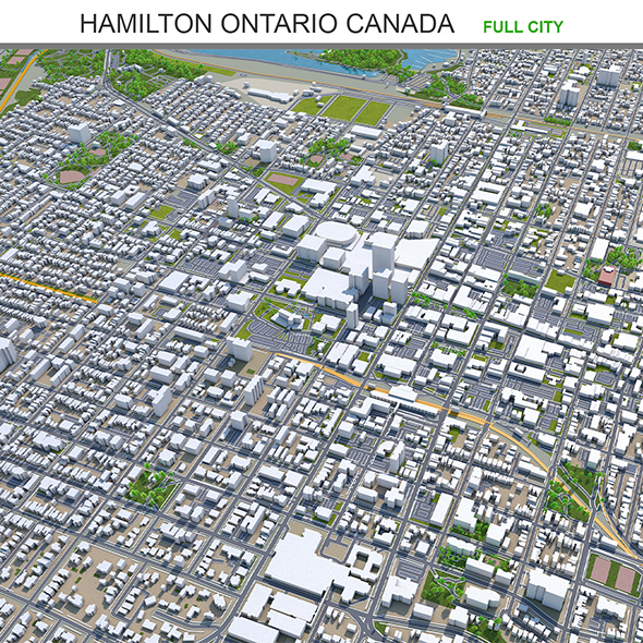 Hamilton city Ontario - 3Docean 33634569