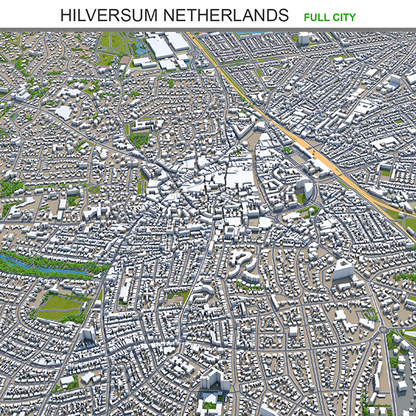 Hilversum city Netherlands - 3Docean 33634602