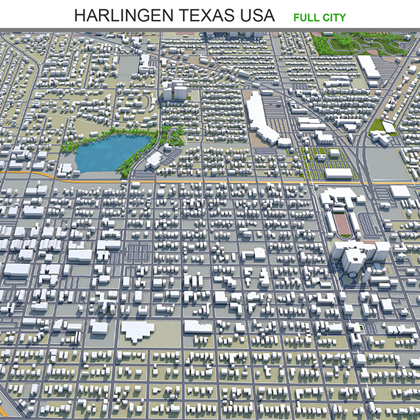 Harlingen city Texas - 3Docean 33634665