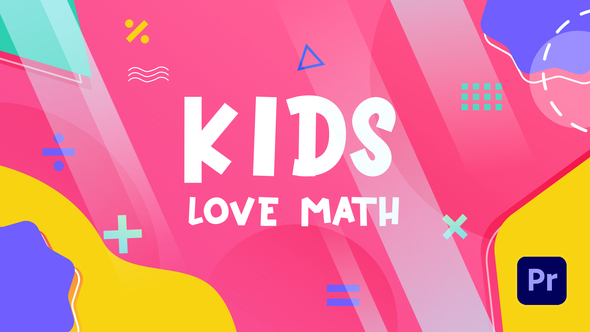 Kids Love Math Slideshow | Premiere Pro MOGRT