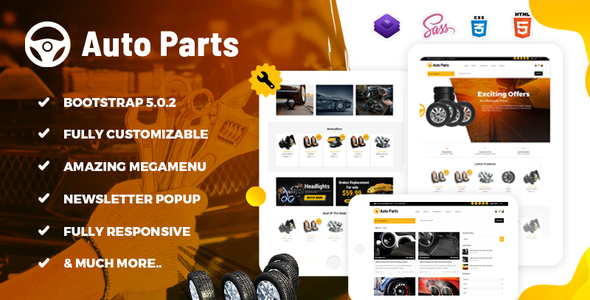 AutoParts - eStore - ThemeForest 28300613