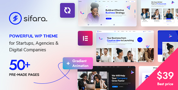Sifara – Startups & Agencies WordPress Theme